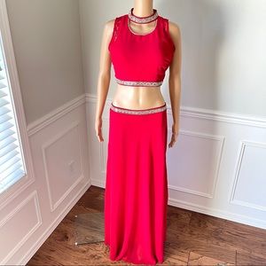 Two Piece Dress in Red